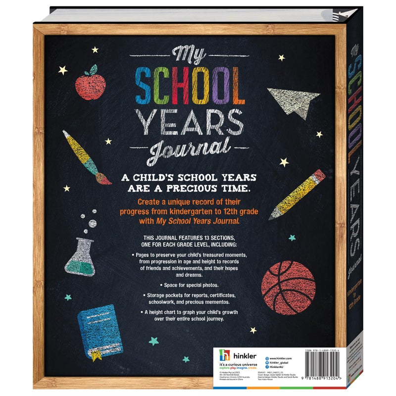 Hinkler: My School Years Journal - Preserve Memories of Children, Kindergarten to Grade 12, Store Certificates & Medals, Comes with Height Chart - Image 2